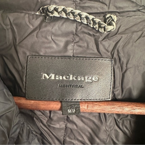 Mackage Black down jacket zip off sleeves convert to vest medium coat - Picture 6 of 12